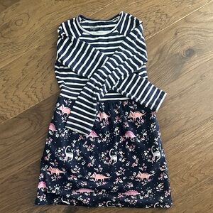 Rumí & Ryder Girls SZ  S Navy Striped and Floral Dress